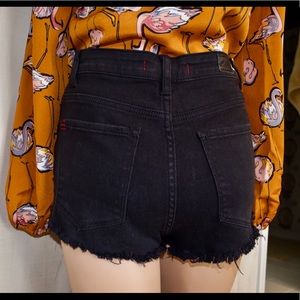 Urban Outfitters high-waisted black denim shorts